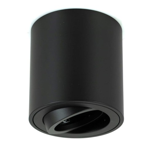 Oprawa okrągła ruchoma, aluminium, GU10 natynkowa tuba 84mm czarna
