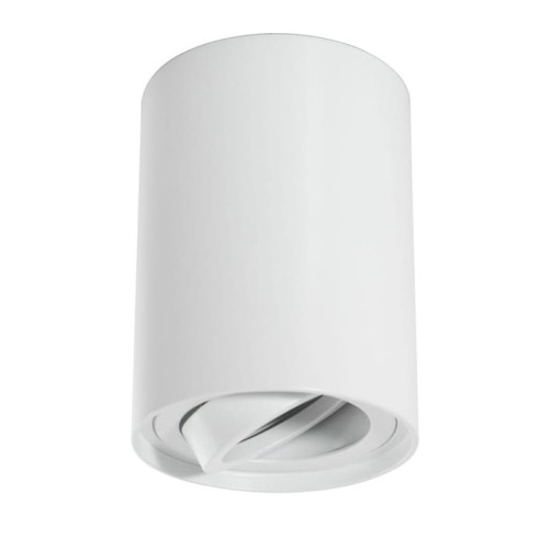 Oprawa okrągła ruchoma, aluminium, GU10 natynkowa tuba 115mm biała