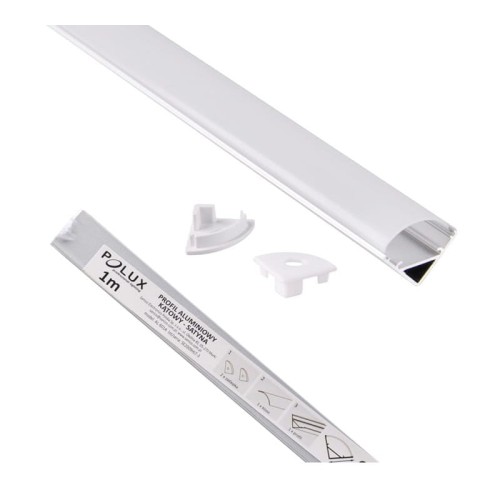 PROFIL aluminiowy kątowy natynkowy satyna do TAŚMY LED 1 metr