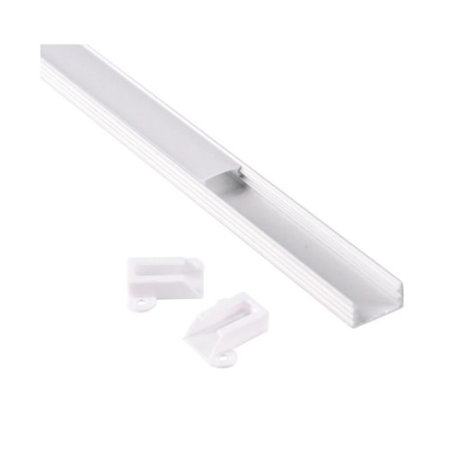 PROFIL aluminiowy natynkowy biały do TAŚMY LED 1 metr - zestaw