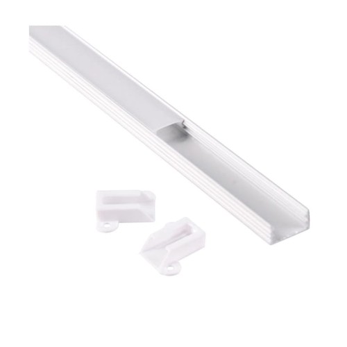 PROFIL aluminiowy natynkowy biały do TAŚMY LED 2 metry - zestaw