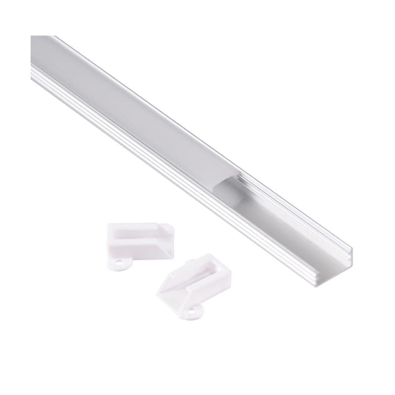 PROFIL aluminiowy natynkowy satyna do TAŚMY LED 1 metr - zestaw