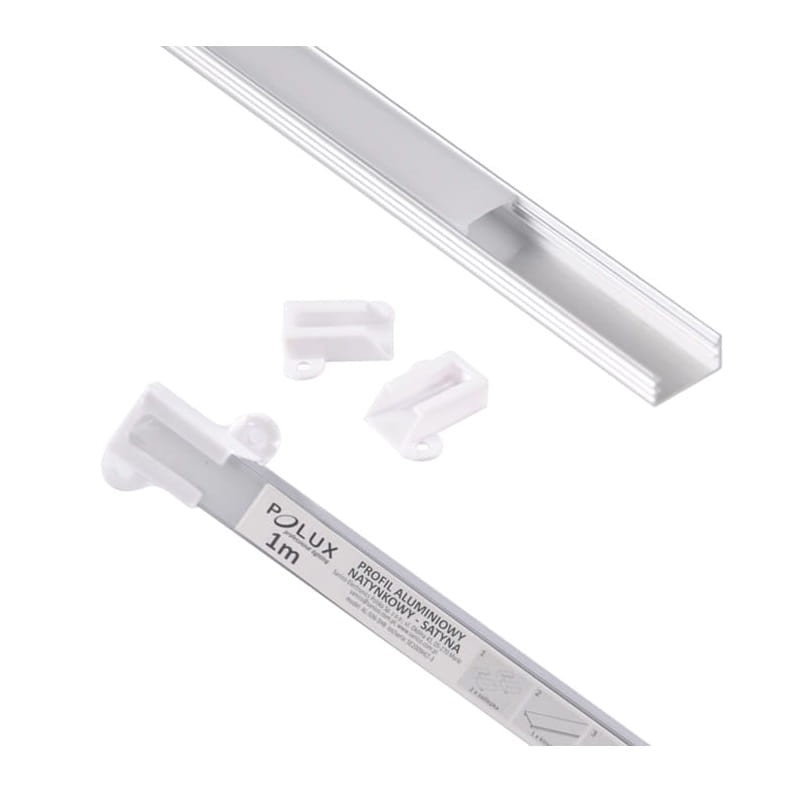 PROFIL aluminiowy natynkowy satyna do TAŚMY LED 1 metr