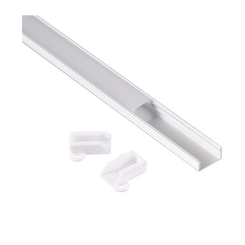 PROFIL aluminiowy natynkowy satyna do TAŚMY LED 2 metry - zestaw