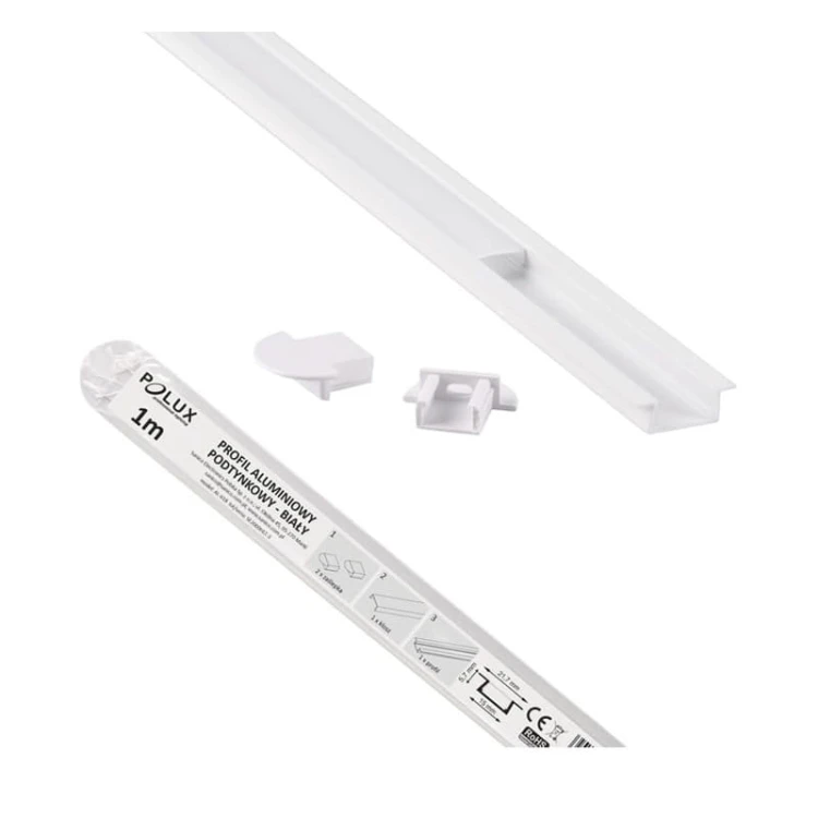 PROFIL aluminiowy wpuszczany biały do TAŚMY LED 1 metr