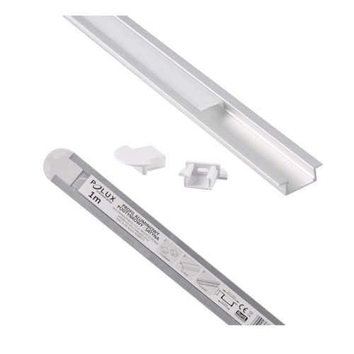 PROFIL aluminiowy wpuszczany satyna do TAŚMY LED 1 metr