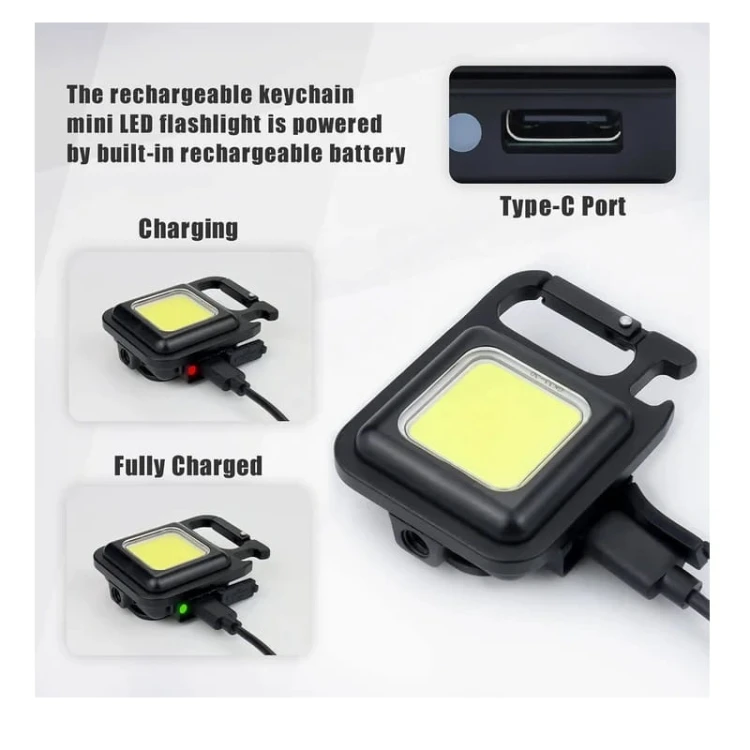 Latarka LED brelok 5W COB z akumulatorem XD-HH122 USB-C