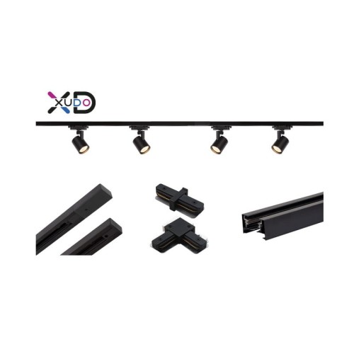 Zestaw szynowy Tracklight czarny 4 x reflektor GU10 + szyna 1,5m.