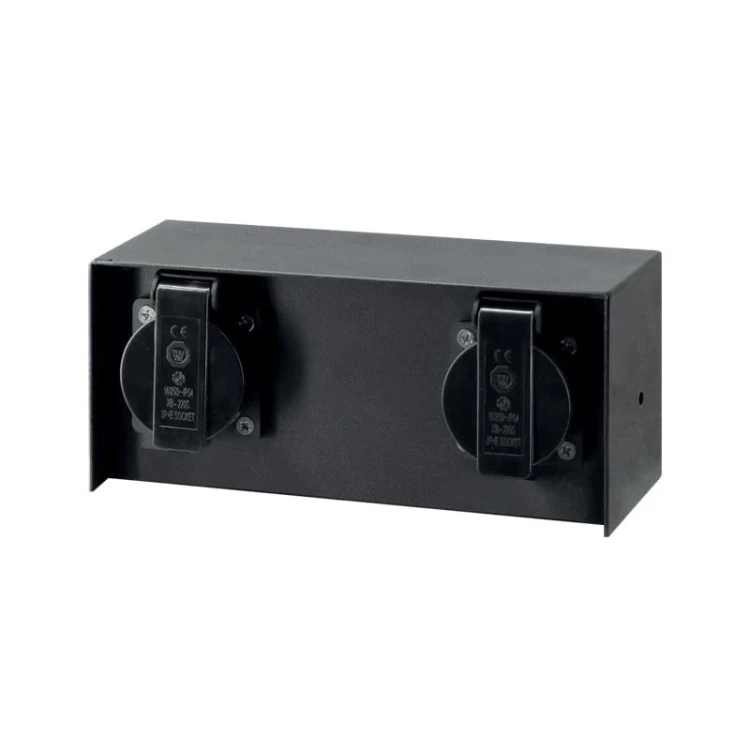 Gniazdo elewacyjne 2x230V IP44 czarne