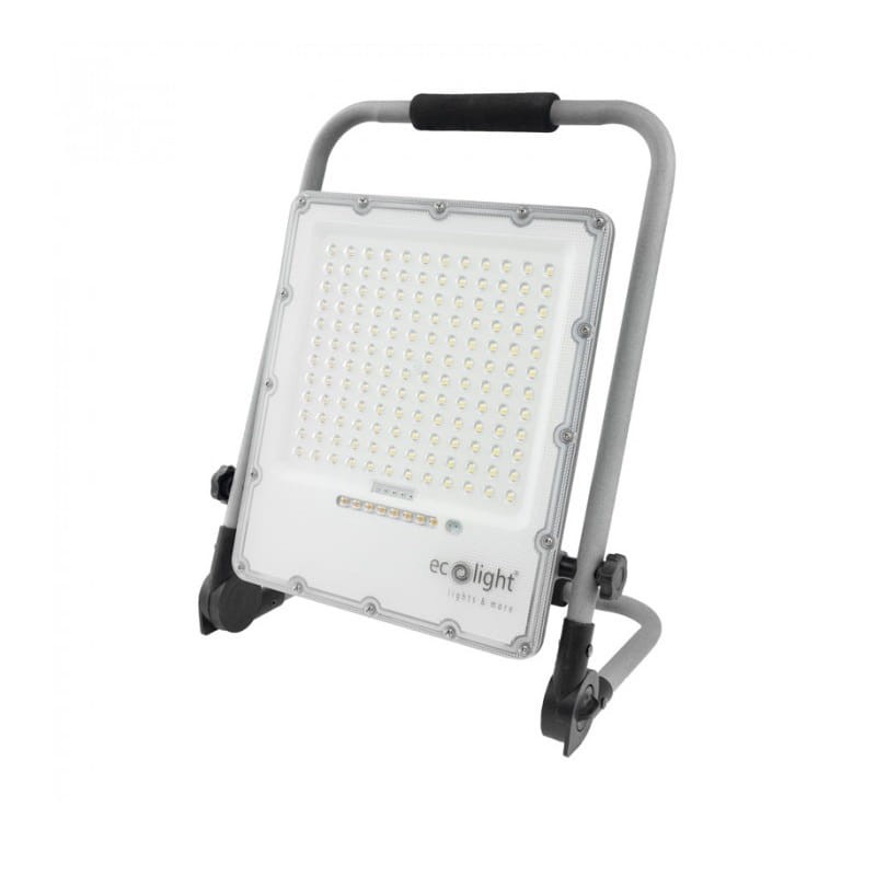 Naświetlacz LED SMD 100W biały neutralny z akumulatorem przenośny