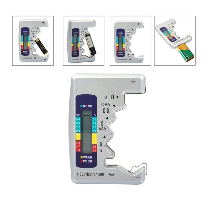 tester baterii z wyświetlaczem LCD