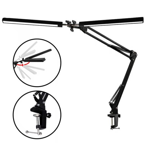 Lampa biurkowa kreślarska 14W Polino 3000K/4000K/6000K czarna_1
