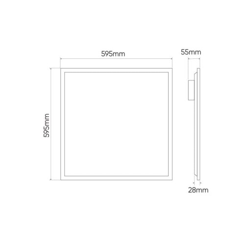 Panel LED LEDline 42W Prime Backlit wpuszczany biały neutralny wymiary