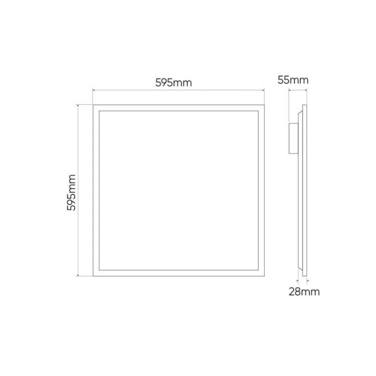 Panel LED LEDline 42W Prime Backlit wpuszczany biały neutralny wymiary
