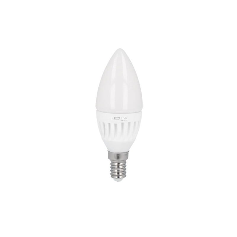 Żarówka LED E14 5W PRIME zimna 6500K 700lm świeczka C37 170-250V
