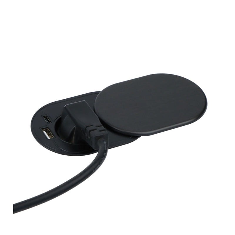 Gniazdo meblowe Slide Box z USB A+C i zaślepką