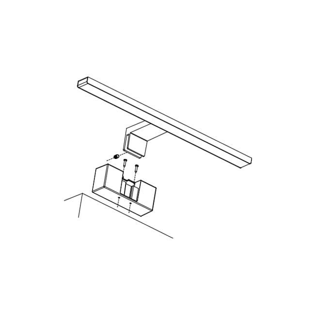 Kinkiet, lampa nad lustro BESTA 15W 60cm IP44 czarna_8