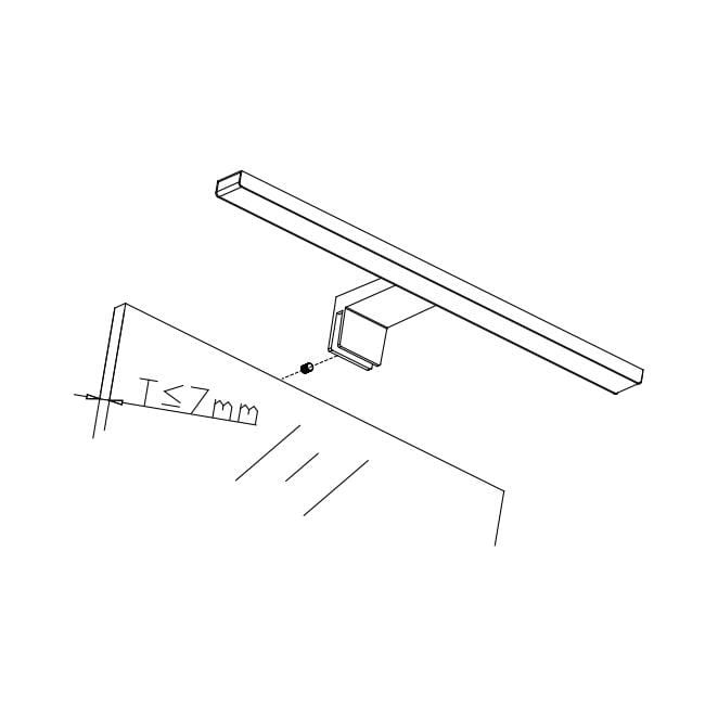 Kinkiet, lampa nad lustro BESTA 15W 60cm IP44 czarna_10