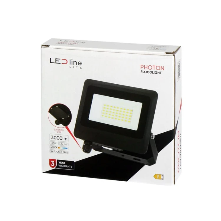 Naświetlacz LED LEDline Lite PHOTON 30W - 4000K biała dzienna opakowanie