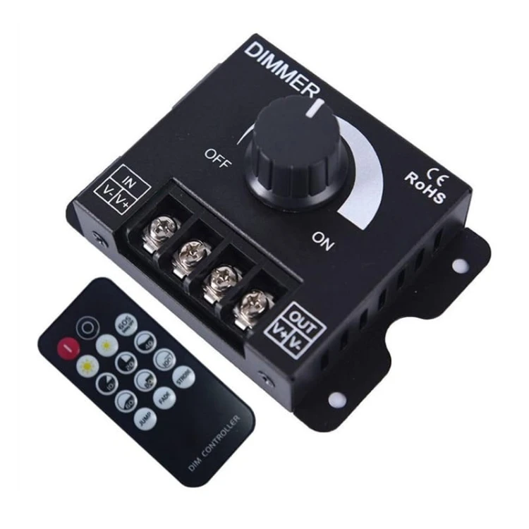 Ściemniacz sterownik LED 12/24V 30A + radiowy pilot