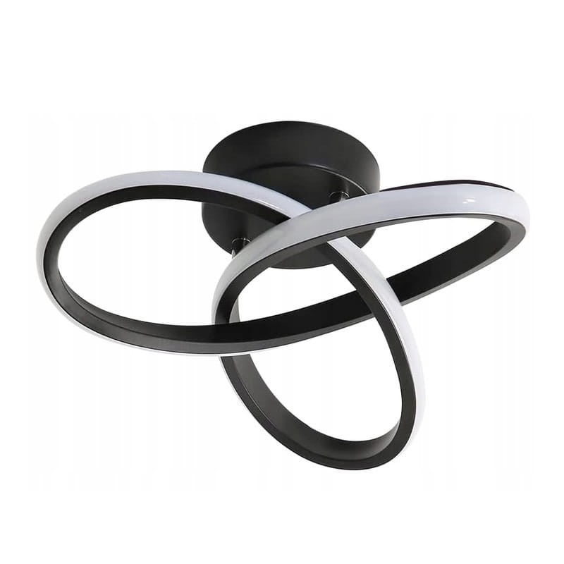 Żyrandol, lampa LED sufitowa Ring 28W 4000K czarna