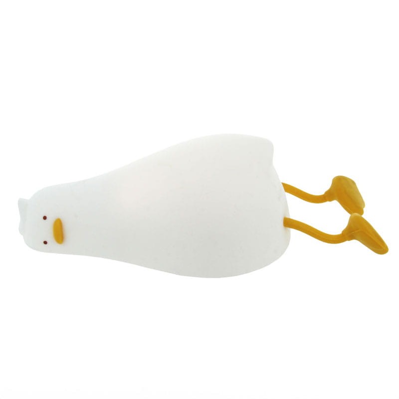 Lampka nocna LED Leżąca Kaczka FNL-01 biała silikon