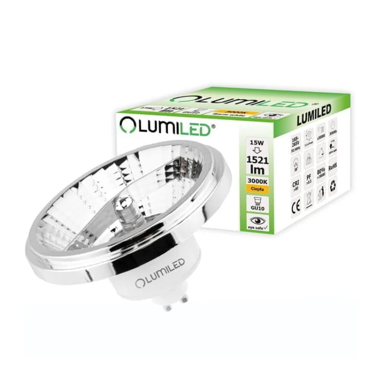 Żarówka LED GU10 ES111 15W biała ciepła 24°