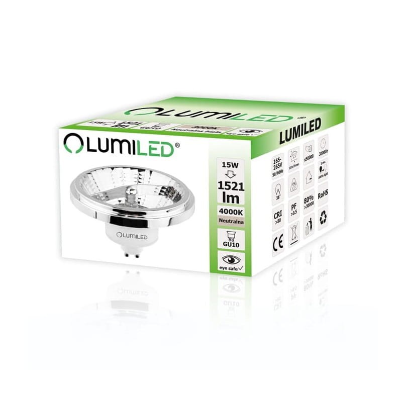 Żarówka LED GU10 ES111 15W biała neutralna 24° opakowanie