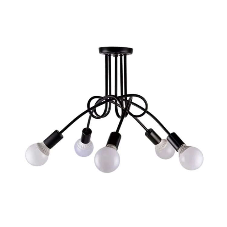Lampa sufitowa, żyrandol loftowy 5 ramienny E27