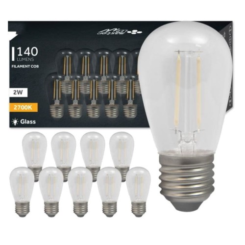 Żarówka LED E27 2W Filament Vita ST14 ciepła 2700K - 10 szt.