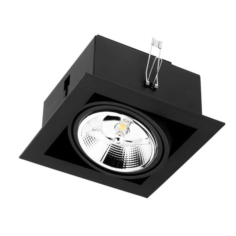 Oprawa podtynkowa, sufitowa, kwadratowa ES111 GU10 230V CANIS - czarna