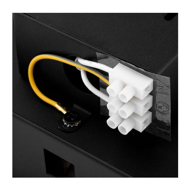 Oprawa podtynkowa, sufitowa, kwadratowa ES111 GU10 230V CANIS - czarna podłączenie