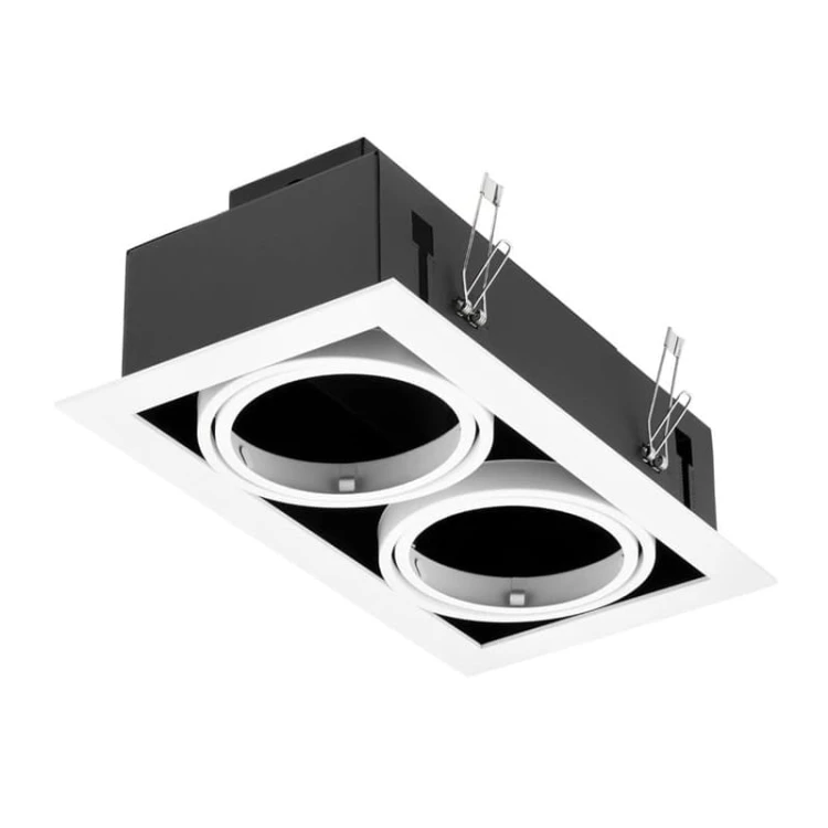 Oprawa podtynkowa, sufitowa, kwadratowa, podwójna 2 x ES111 GU10 230V
