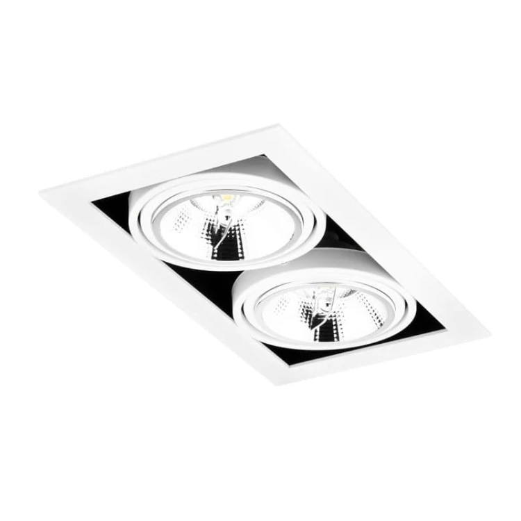 Oprawa podtynkowa, sufitowa, kwadratowa, podwójna 2 x ES111 GU10 230V CANIS ruchoma