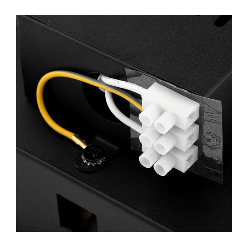 Oprawa podtynkowa, sufitowa, kwadratowa, podwójna 2 x ES111 GU10 230V CANIS - czarna podłączenie