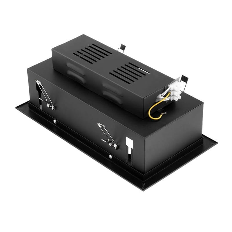 Oprawa podtynkowa, sufitowa, kwadratowa, podwójna 2 x ES111 GU10 230V CANIS - czarna montaż