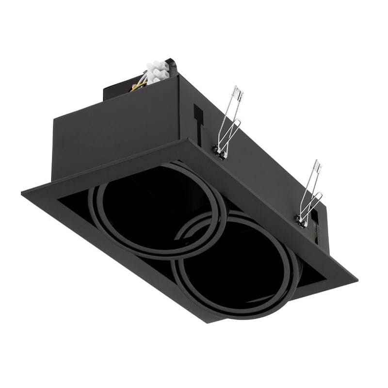 Oprawa podtynkowa, sufitowa, kwadratowa, podwójna 2 x ES111 GU10 230V