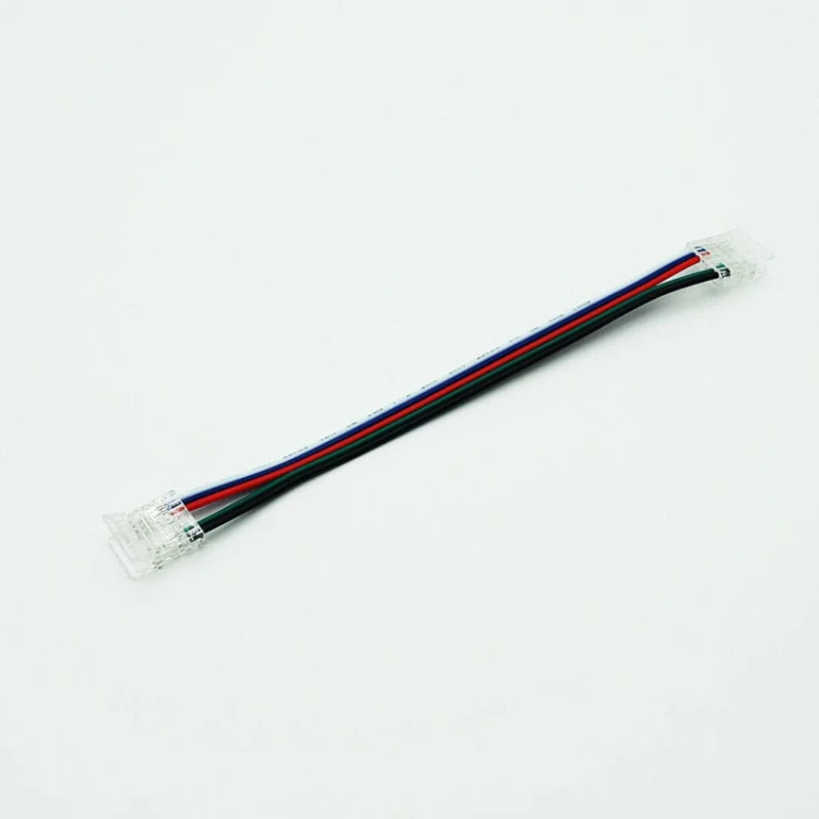 Złączka dwustronna 12 mm 5 pin RGBW COB click z przewodem 150 mm