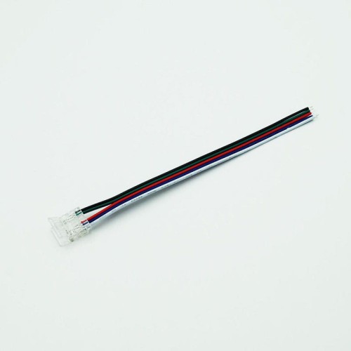Złączka jednostronna 12 mm 5 pin RGBW COB click z przewodem 150 mm