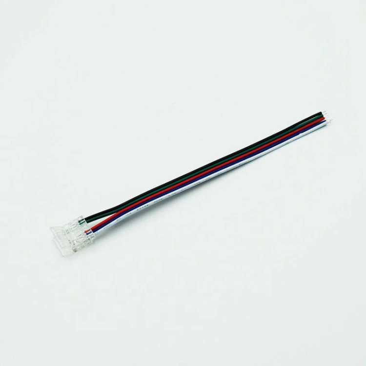 Złączka jednostronna 12 mm 5 pin RGBW COB click z przewodem 150 mm