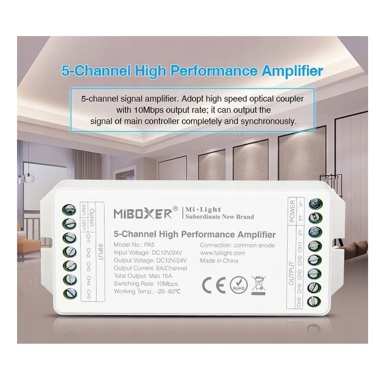 Wzmacniacz 5-kanałowy 15A