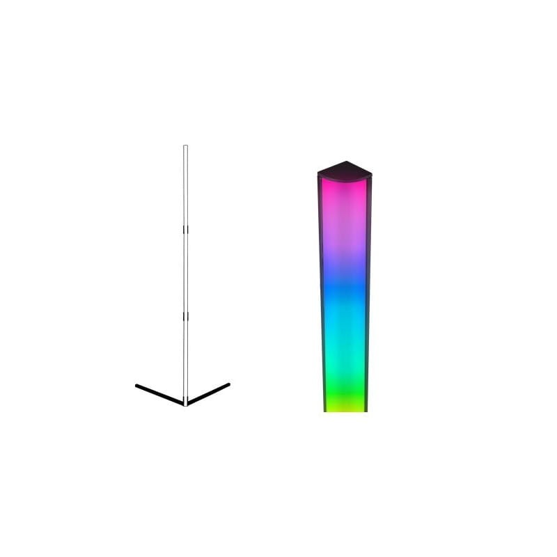 Lampa podłogowa LED RGB+CCT 9W 140cm czarna