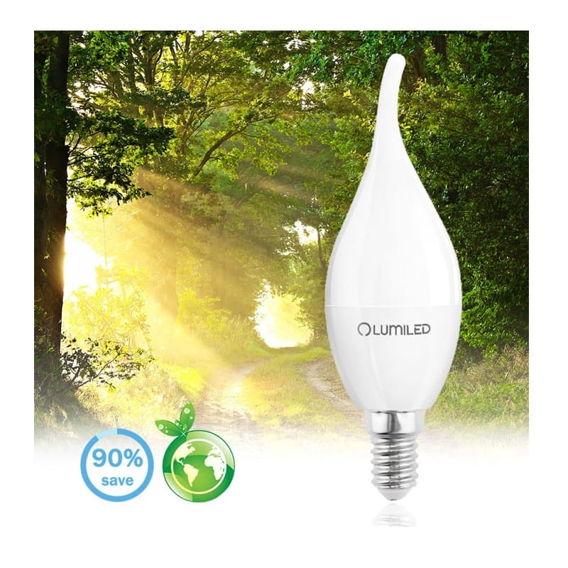 Żarówka LED E14 5W ciepła 3000K 470lm płomyk C37 ekologiczna