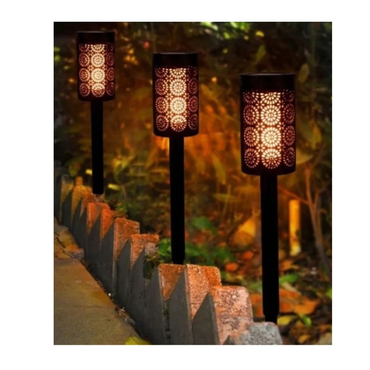 Lampa ogrodowa LED solarna wbijana 39cm pochodnia