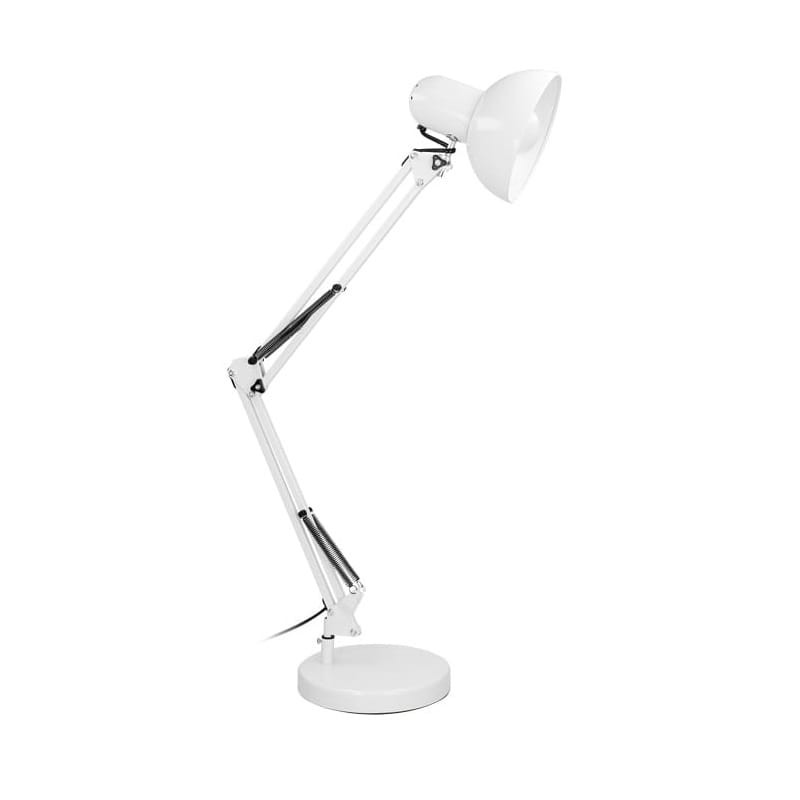 Lampa biurkowa DEON E27 stalowa biała