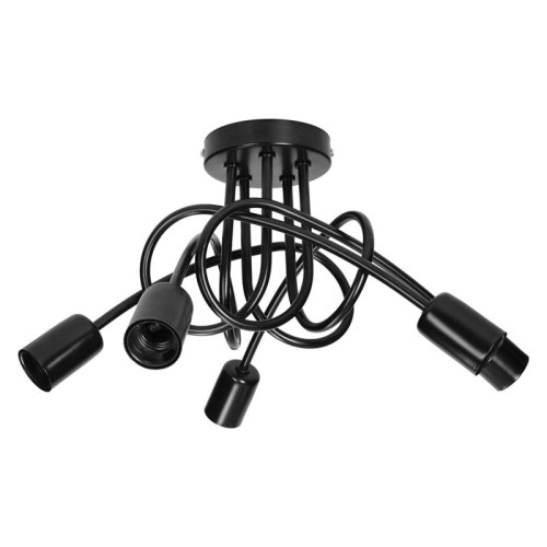 Lampa sufitowa, wisząca 5xE27 MALAGA czarna