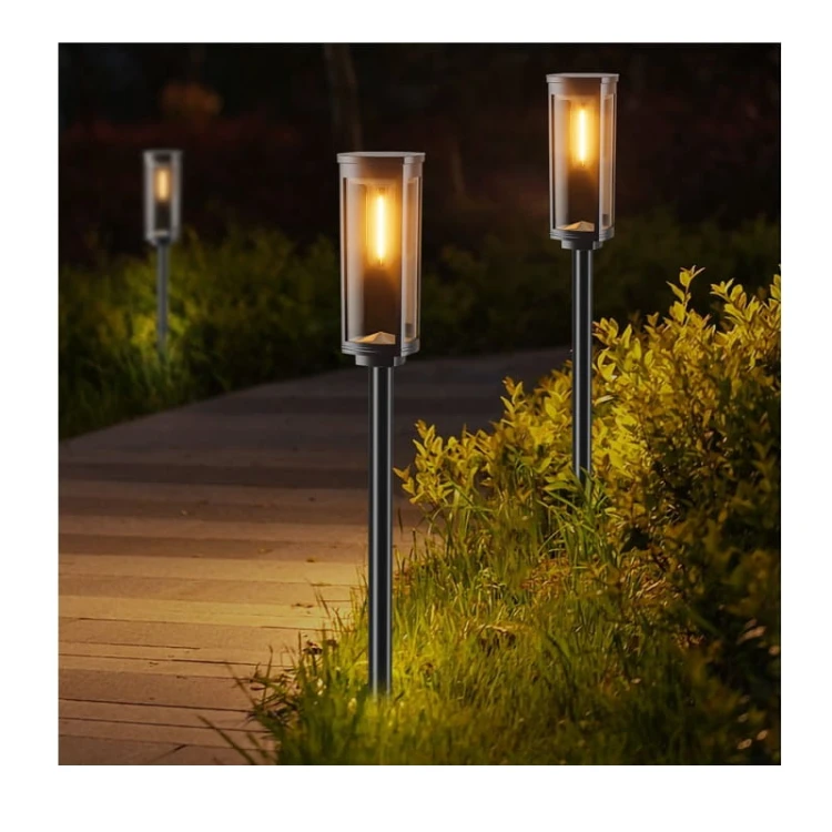 Lampa ogrodowa solarna wbijana SUNARI słupek biała ciepła zdjęcie poglądowe