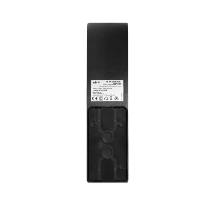 Kinkiet, lampa ogrodowa, elewacyjna LED 20W IP65 4000K FRENIT z czujnikiem ruchu i zmierzchu - czarna montaż