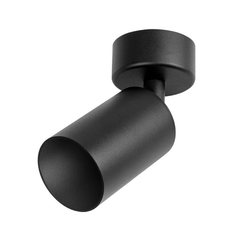 Kinkiet, lampa pojedyncza, oprawa natynkowa PIPE GU10 ruchoma czarna