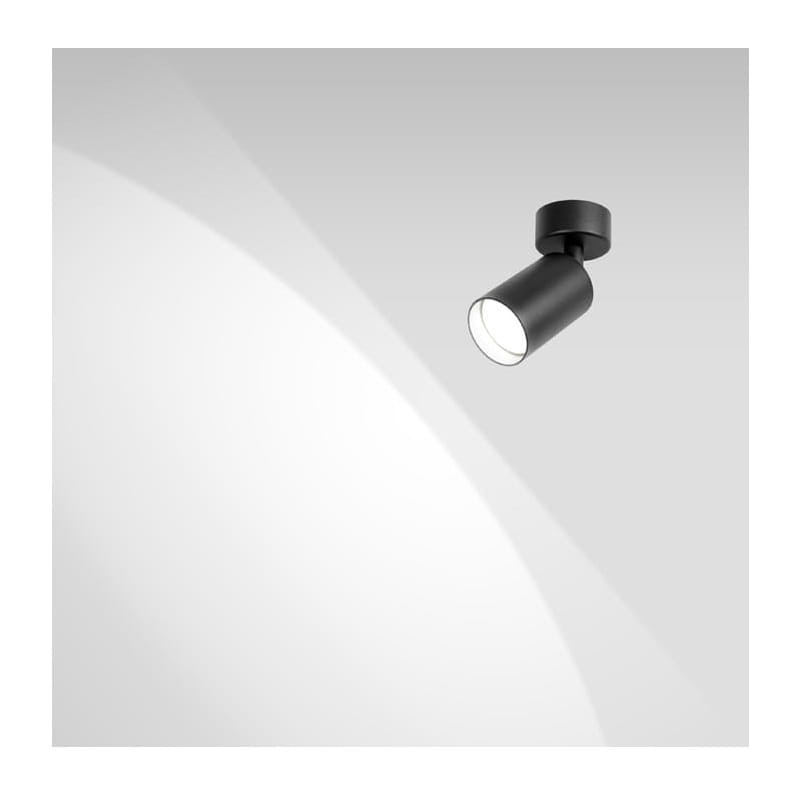 Kinkiet, lampa pojedyncza, oprawa natynkowa PIPE GU10 ruchoma czarna zdjęcie poglądowe